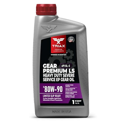 TRIAX Gear Premium LS 80W-90, GL-5 Limited Slip Ready, Manual Transmissions, Hypoid Gear Systems, Differentials, NATO Military Approved, Widest OEM Specification Range (1 Quart) - size: 1 Quart