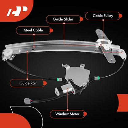 A-Premium Front Driver Side Power Window Regulator with Motor (2-Pin) - style: Front Driver (LH)