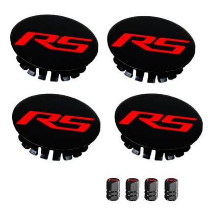 4PCS RS 66mm Wheel Center Cap Hub Cover Compatible with Chevy 66mm(RS) - color: RS-66