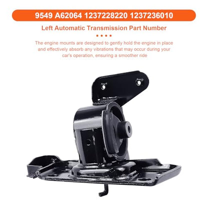 Engine Motor Mount Set, Replaces A62038 A72006 A62046 A62064 - size: Rav4 2.5L 09-12
