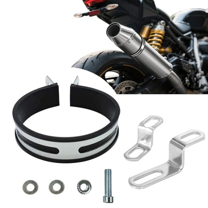 Motorcycle Exhaust Pipe Bracket Hanger Clip with Z Shape Clamp