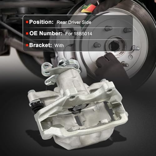 cciyu Rear Left Disc Brake Caliper Assembly With Bracket 18B5014 - size: Rear Left[18B5014]