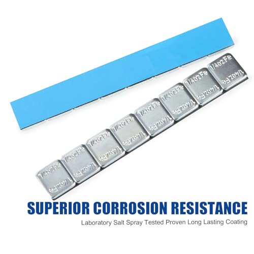 JiiinMiiin 1/4oz, 0.25oz, 48PCS Gray Steel Adhesive Stick on Wheel Weights - color: Chrome, size: 0.25oz - 48PCS