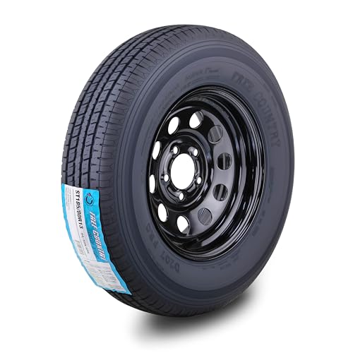 Free Country Trailer Tire Wheel ST185/80R13 6-Ply C 94N 5X4.5 Black Mod Rim - size: ST185/80R13 /6PR