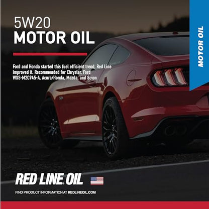 Red Line 15204 SAE 5W20 Fully Synthetic Motor Oil - 1 Quart (6 Pack) - size: Quart (6 Pack)