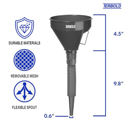 Automotive Flex Funnel with Hose (Grey) - color: Grey