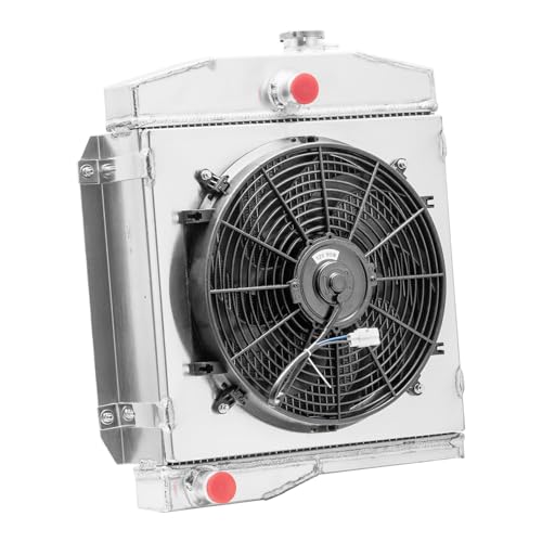 4 Row Radiator Shroud Fan for 1955-58 Jeep Willys 59-71 CJ3 CJ5 CJ5A CJ6 CJ6A