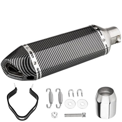 Motorcycle Slip-On Muffler 1.5-2" 38-51mm w/DB Killer - color: Carbon Fiber Pattern
