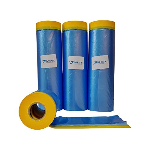 Pre-Taped Masking Film for Car Painting – 94 Inch x 3RL Tape and Drape - size: 94 Inch - 3 RL