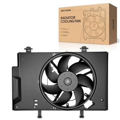 Torchbeam Engine Cooling Radiator Fan Assembly Compatible with Ford Fiesta 2011-2019 Electric Radiator Cooling Fan Kit Replacement 622-500 8V5Z8C607Q BE8Z8C607A BE8Z8C607B FO3115186 - size: 2011-2019 Fiesta 1.6L