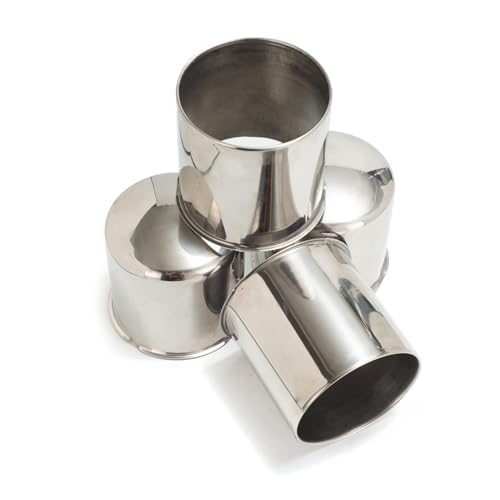 4Pcs 5.15" Stainless Trailer Wheel Center Caps, Chrome - color: Chrome, size: 5.15'' Hub 4.69" & 4.89" H