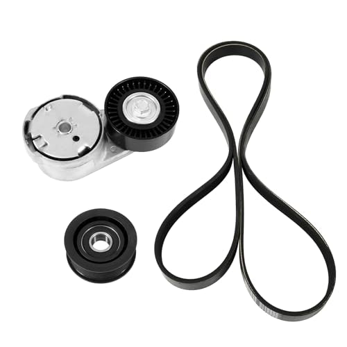Engine Drive Belt Tensioner Idler Pulley Serpentine Belt Drive Kit Fit for Chrysler 200 Town & Country, Dodge Avenger Grand Caravan Journey, 3.6L V6, 2011-2019 - Replace 90K-39282D
