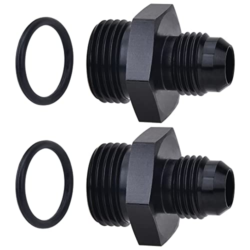EVIL ENERGY 6AN Flare to AN8 ORB Male O-Ring Fitting Adapter 2PCS - size: 8AN ORB to 6AN