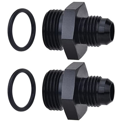 EVIL ENERGY 6AN Flare to AN8 ORB Male O-Ring Fitting Adapter 2PCS - size: 8AN ORB to 6AN