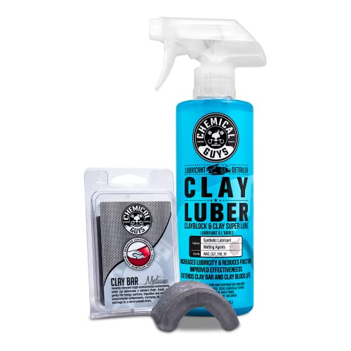 Chemical Guys, Clay Bar & Luber Kit, Medium Duty, Paint Prep, 2-Piece Set - style: Medium Clay Bar Kit