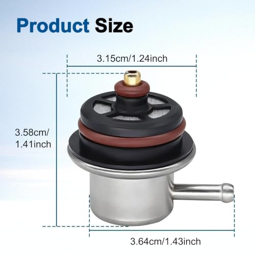 Fuel Injection Pressure Regulator with Clip and Snap Ring 3.8BAR