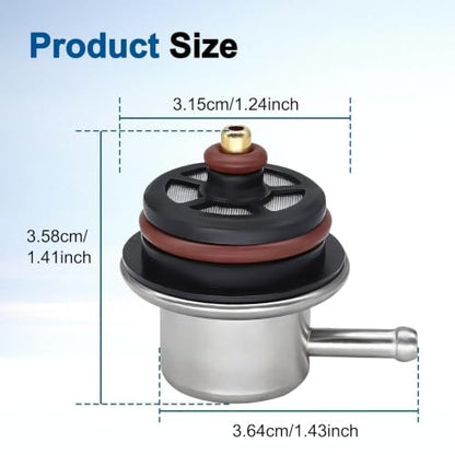 Fuel Injection Pressure Regulator with Clip and Snap Ring 3.8BAR