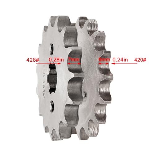 420 10T 17mm Chain Sprocket with Buckle Motorcycle Front Sprocket Gear fits for 50cc 70cc 90cc 110cc 125cc 140cc 160cc Engine Pit Dirt Mini Bikes Go Kart Trail Quad ATVs 4 Wheeler Moped(1 Set) - style: 10T