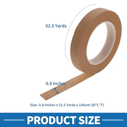 Painters Tape Easy Removal 0.8 Inches x 52.5 Yards Tape Brown - color: Brown, size: 0.8 Inches x 52.5 Yards