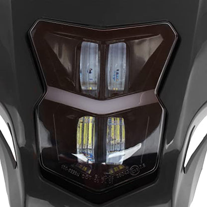 Dirt Bike Headlight,Universal Motorcycle LED Headlight Kit For Dirt Pit Bike Enduro Like CRF XR CR Led Lights-Headlamp For CRF450L 2019 2020 CRF450XR 2019 2020 - color: black