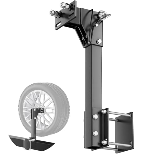 Safoner RV Spare Tire Mount, Aluminum 4" Bumper Carrier for Travel Trailer - size: Fixed
