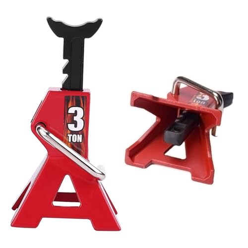 Simulation Jack Stands 4Pcs, Red Metal 3/6 Ton