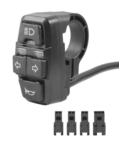 Motorcycle Turn Signal Switch,Car Accessories 3 in 1 Motorcycle Handlebar Switch,Handlebar Light Switchs,Suitable for Most Motorcycles,Scooters,E-Bikes,ATVs with 7/8 Inch Diameter Handlebars