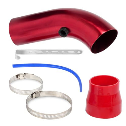 BARTOO 3 Inch Cold Air Intake Pipe Turbo Piping for Car Truck Red - color: Z-Red Pipe