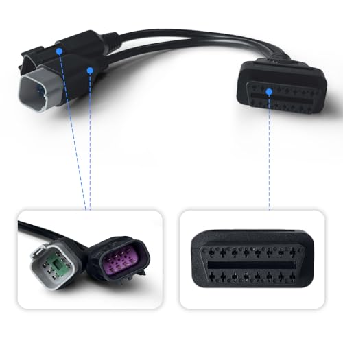 OBD 2 IN 1 ATV UTV 6Pin 8Pin Diagnostic Cable for BRP CAN AM for Polaris