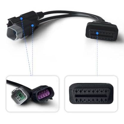 OBD 2 IN 1 ATV UTV 6Pin 8Pin Diagnostic Cable for BRP CAN AM for Polaris