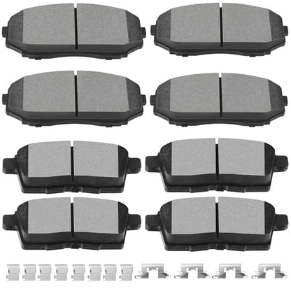 Ceramic Brake Pads Kits,SCITOO 8pcs Brakes Pads Set For Ford Edge 2007-2010 - size: Front D1258 & Rear D1259 [8PCS]