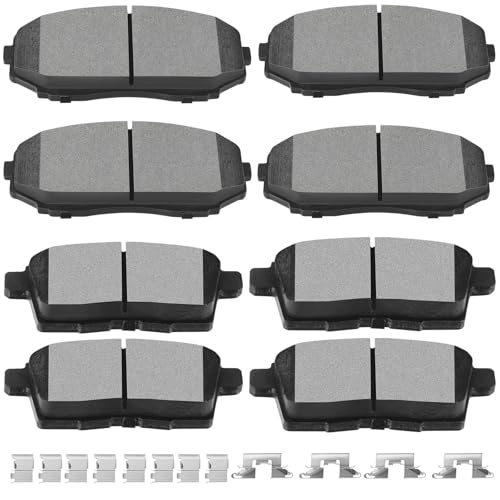 Ceramic Brake Pads Kits,SCITOO 8pcs Brakes Pads Set For Ford Edge 2007-2010 - size: Front D1258 & Rear D1259 [8PCS]