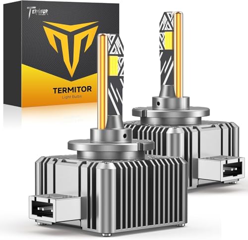 Termitor D1S Bulbs, 6000K Cool White 60000LM High Brightness, IP68 Waterproof Xenon Bulb, 3-Minute Plug N Play, Direct Replacement for 66144 66140 85140 85415, Pack of 2 - color: D1S