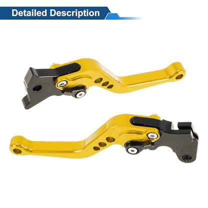 Short Brake Clutch Levers for Yamaha Raptor 660 01-04 Gold Tone - color: Gold Tone