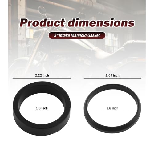 3PCS Carburetor Intake Manifold Gasket Kit Replaces OEM#26995-86B/27002-89