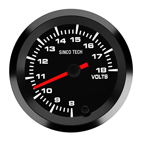 7 Color Gauge Kit 2" 52mm Automobile Backlight Pointer Car Meter with Sensor (Voltage Gauge) - style: Voltage Gauge