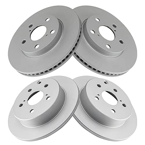 TRQ Front and Rear Brake Rotor Set G Coated - style: BRA15434