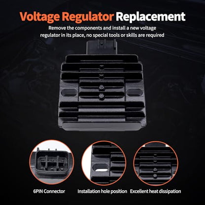 HiSport 21066-0039 Voltage Regulator Rectifier (Under 150W 15A)