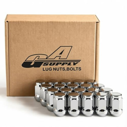 GAsupply 12x1.5 Chrome Lug Nuts, 20pcs 1.38" Tall 3/4" 19mm Hex, Cone Seat - color: Silver, size: M12x1.5, style: 20pcs - 1.38" Tall