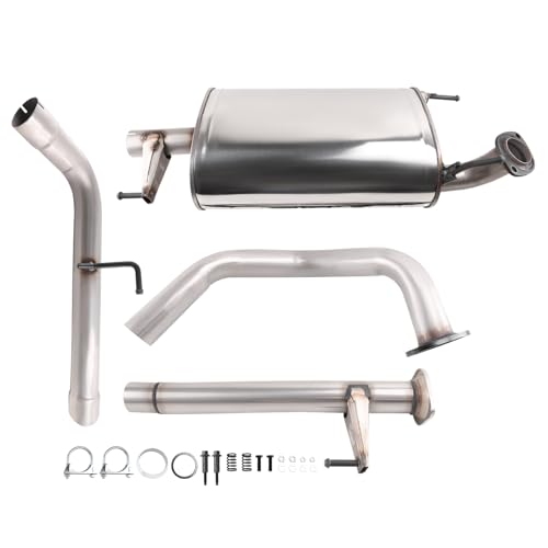 Stainless Steel Exhaust Muffler Pipe System Replacement Kit - size: 2007-2014 FJ Cruiser 4.0L V6