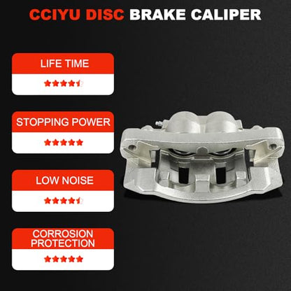cciyu Front Right Disc Brake Caliper Assembly With Bracket 18B4688 - size: Front Right[18B4688]