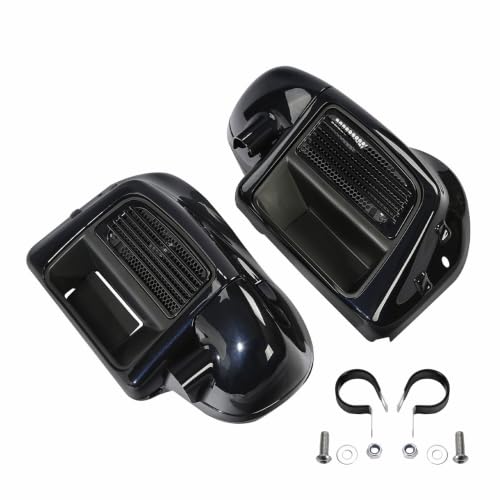 HR3 Midnight Blue Water-Cooled Vented Fairing Lowers Kit Compatible with 2019 Street Glide FLHX 2020 Road Glide Limited FLTRK (Replace for OEM) - color: Midnight Blue
