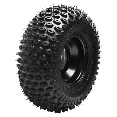 4pcs 7 inch Tubeless Wheels 4 Lug Wheel 110mm Bolt Pattern 16x8-7 ATV Wheel Tires Rims 200/55-7 16x8.00-7 16x8x7 Go-Kart Tires 4 PR for Taotao Buggy Quad Bike Golf Cart Mini Bike Off Road 4PR