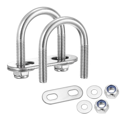 METALLIXITY U Bolts 4Set M6x22x42,Round U Bolt Kits 304 SS U Clamp - color: Silver, size: M6x22x42mm
