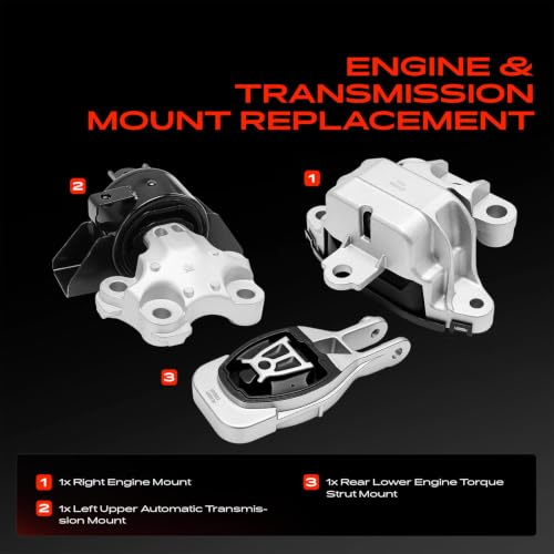 A-Premium Engine Motor and Transmission Mount Kit, with Torque Strut Mount