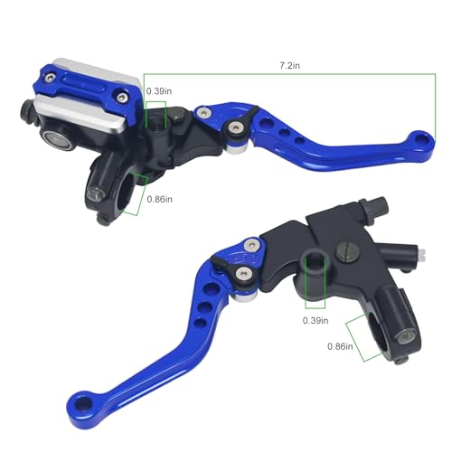 Brake Lever 7/8" 22mm Handlebar, Brake Master Cylinder Clutch Lever CNC - color: Blue