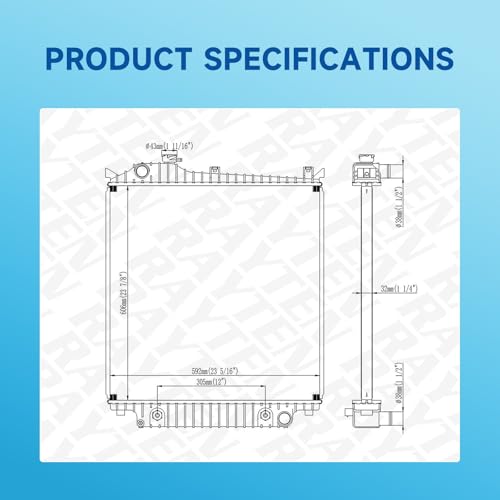 Rayten 2952 Radiator Compatible with 2006-2010 Ford Explorer 4.0L V6 4.6L V8 & 2007-2010 Explorer Sport Trac 4.0L V6 4.6L V8 & 2006-2010 Mercury Mountaineer 4.0L V6 4.6L V8 - size: RAD:2952