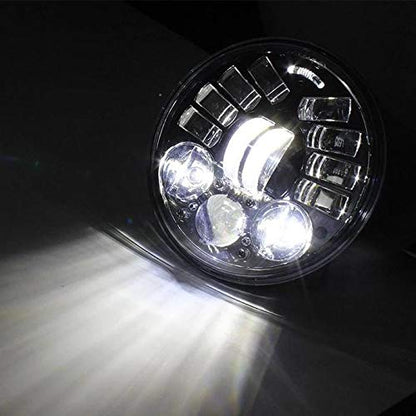 Eagle Lights 5.75 inch LED Motorcycle Headlight Kit with Integrated Turn Signals for VTX with Bracket and Hardware - Plug and Play fits 2002-2008 VTX 1800, VTX 1300 - color: LED Headlight and Turn Signals