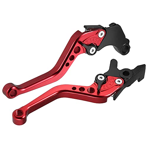 Motoforti Adjustable Brake Clutch Levers for Honda CBR250R 2012-2013 Red Aluminum Alloy 1 Pair - color: Red