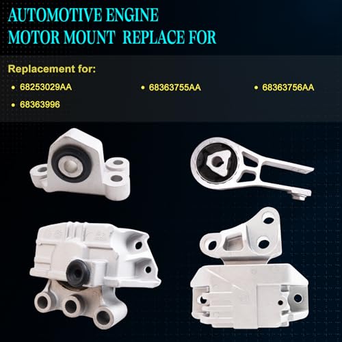Motor Mount Kit for 2016-2017 500X 2015-2017 Renegade 2.4L L4 - size: 2016-2017 500X 2.4L